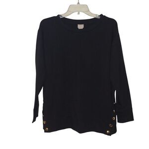 Chico's Black and Gold Blouse Size 0. (4/6)